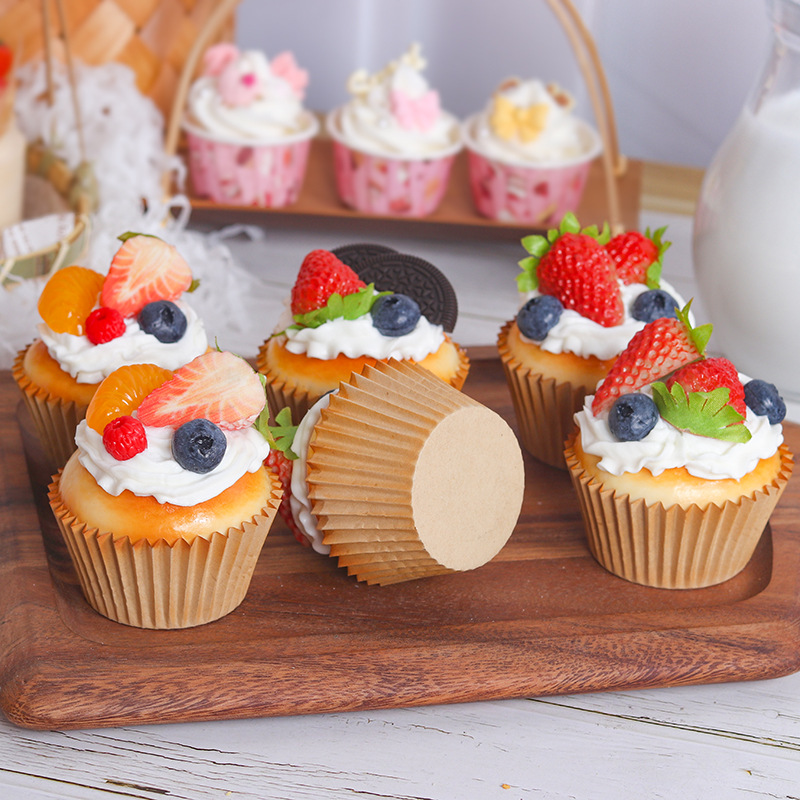 Wedding Cake Supply - Fake Cupcake Fruit Cake Strawberry Artificial