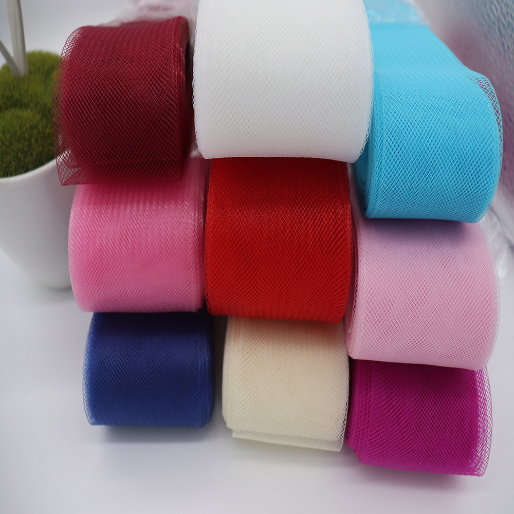 Wedding Shop - Soft Polyester Mesh Ribbon Flat Plain