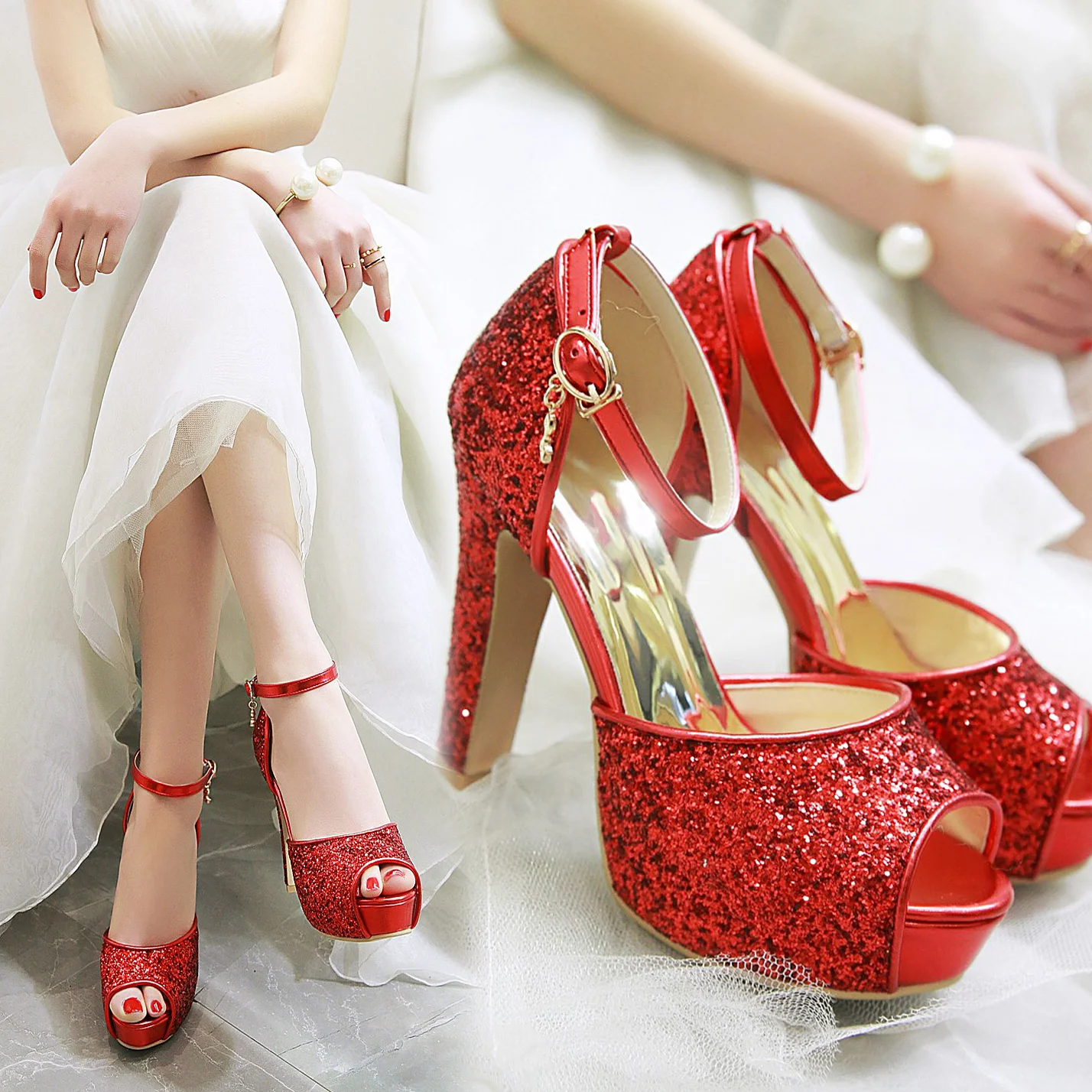 Silver Summer Women High Heel  - Wedding Shop review and price