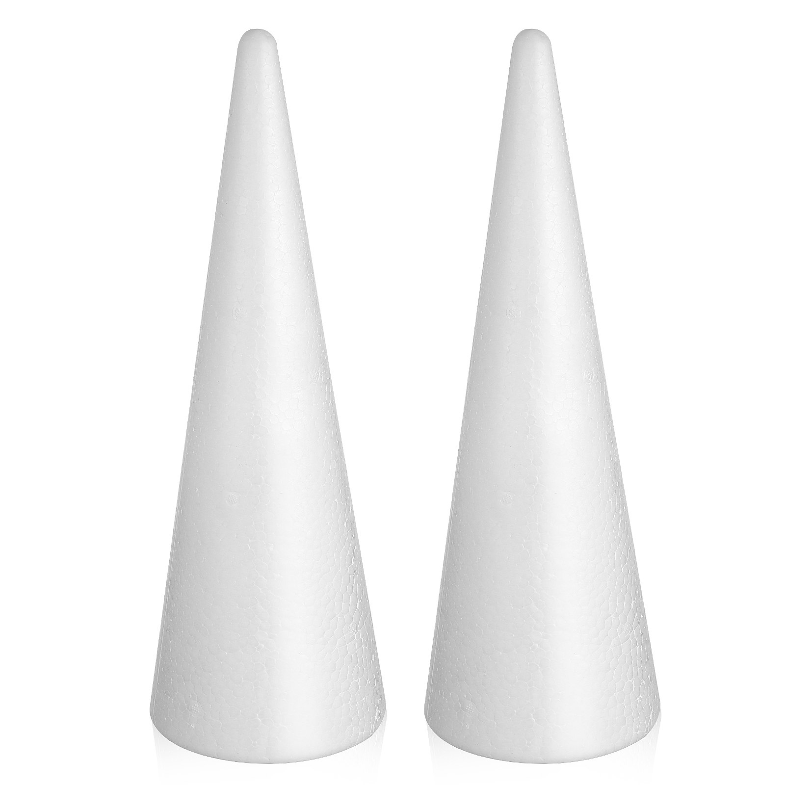 2Pcs White Foam Craft Cone Con - Wedding Supply Decor review and price
