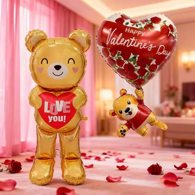 Large  60inch Standing Heart B - Confetti Balloon Set review and price