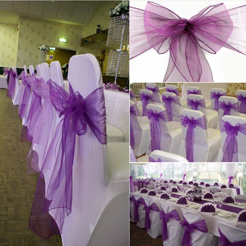 25Piece 18x275cm Wedding Organ - Chair Sash Organza review and price