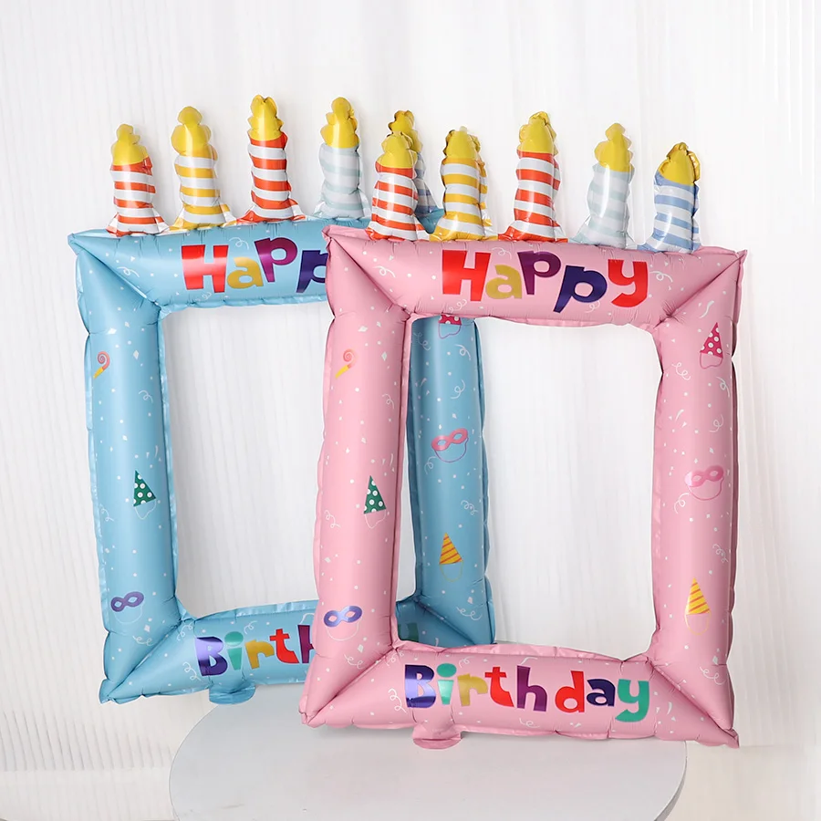 1/2pcs Blue Pink Birthday Phot - Confetti Balloon Set review and price