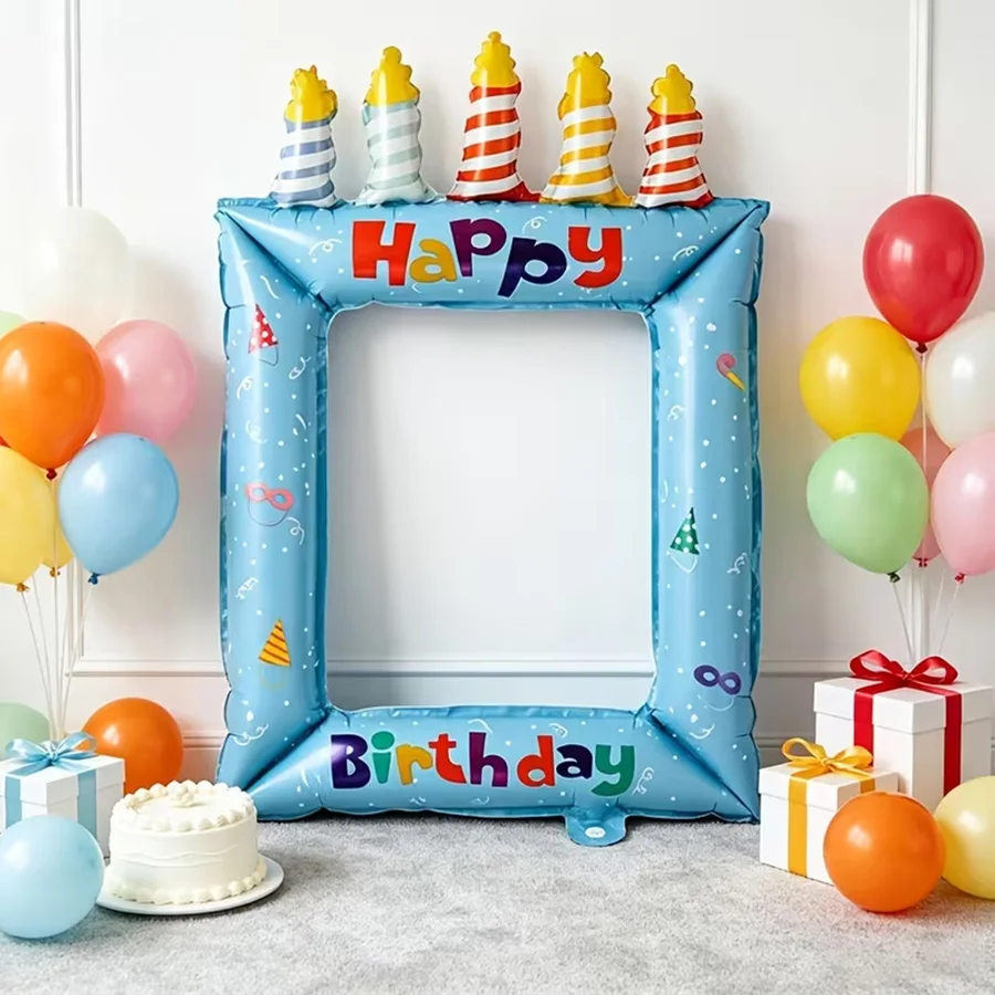 1/2pcs Blue Pink Birthday Phot - Confetti Balloon Set review and price