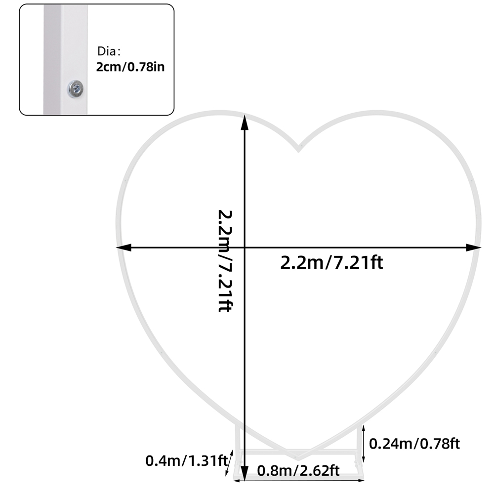 White Heart Shape Balloon Arch - Confetti Balloon Set review and price