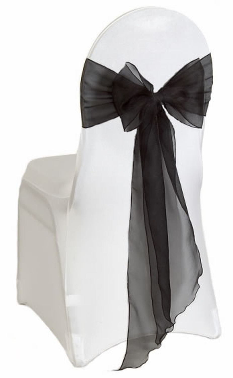 NEW CHAIR BOWS 50pcs/LOT Black - Chair Sash Organza review and price